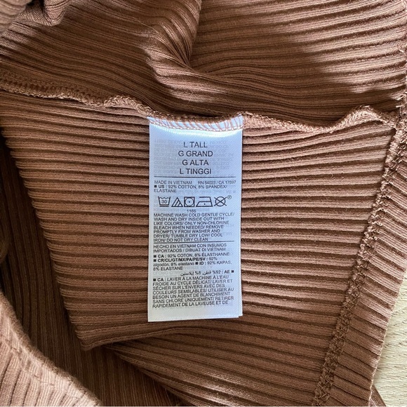 NWOT Brown Ribbed Cropped Tank Top - Picture 6 of 6